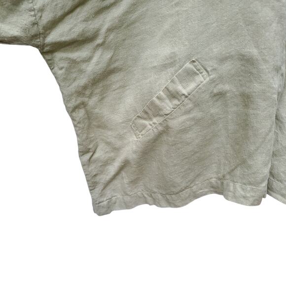 Bryn Walker Light Green Linen Button Down Tunic Top Pockets Lagenlook Sz L - Picture 5 of 15